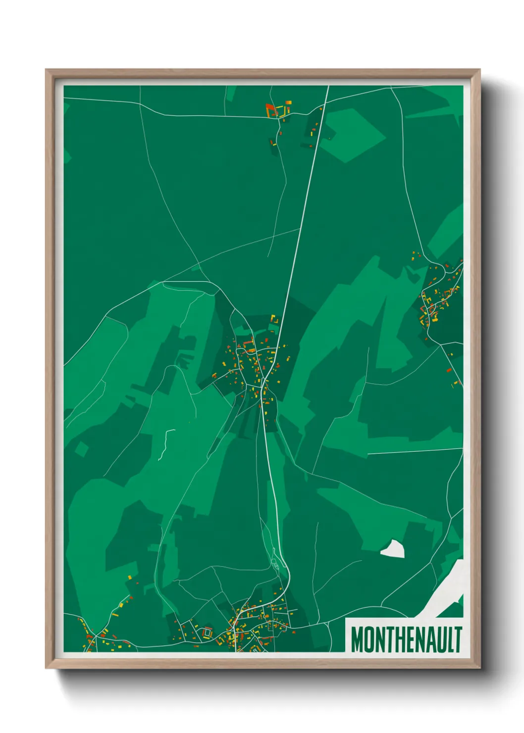 Une affiche de carte sur Monthenault