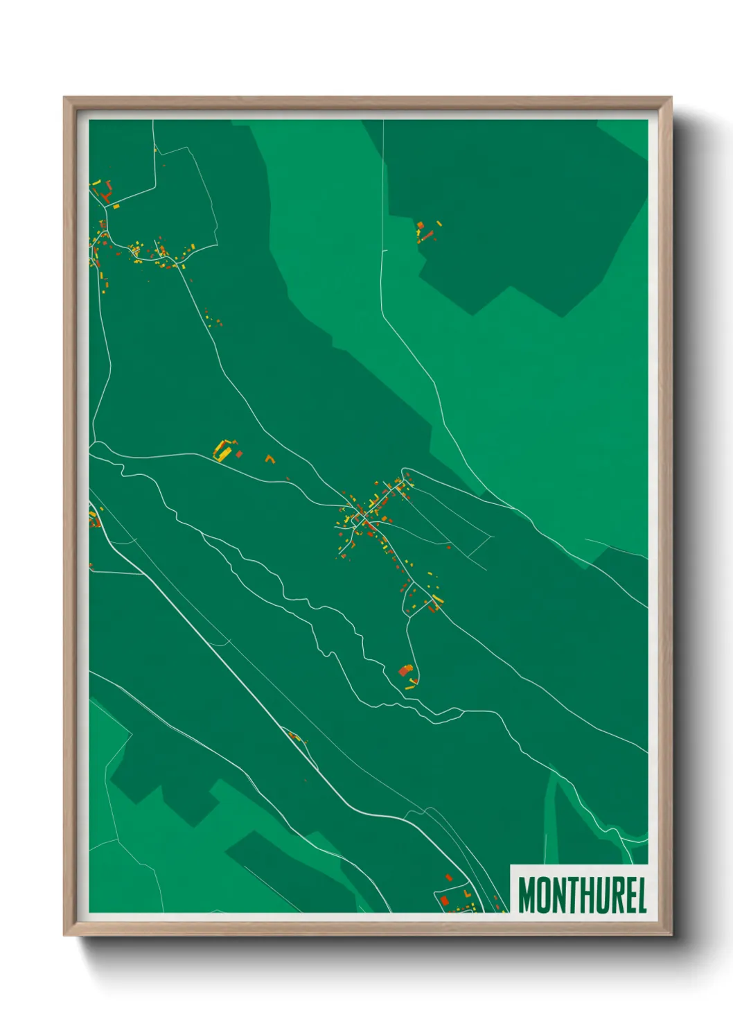 Une affiche de carte sur Monthurel