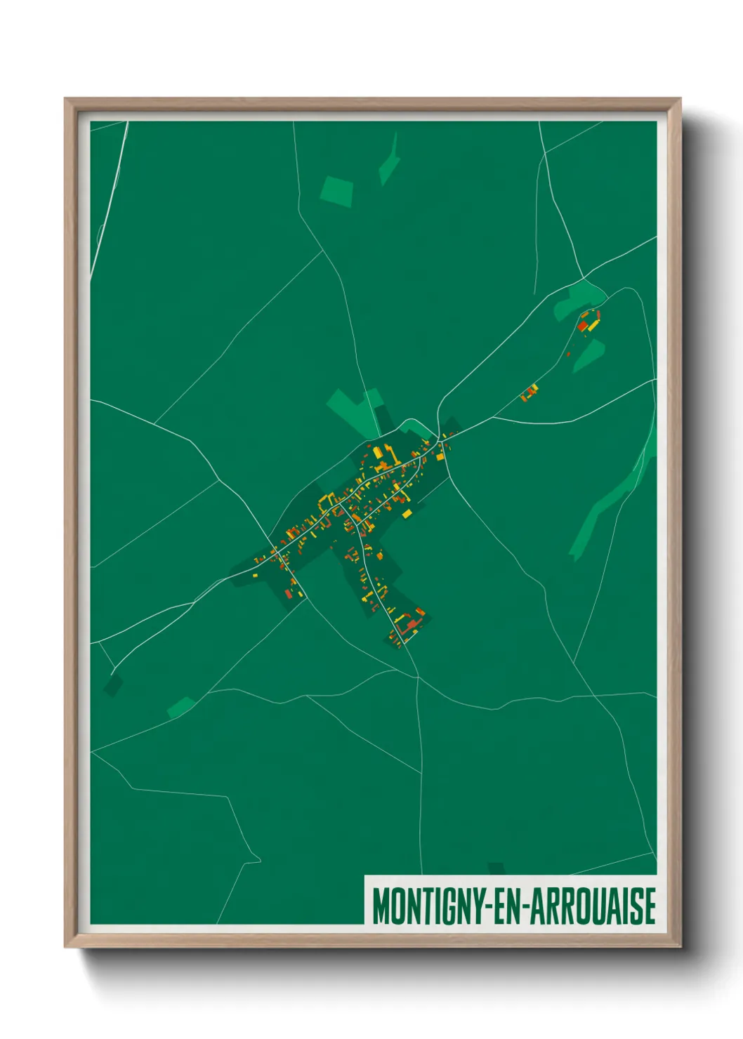 Une affiche de carte sur Montigny-en-Arrouaise