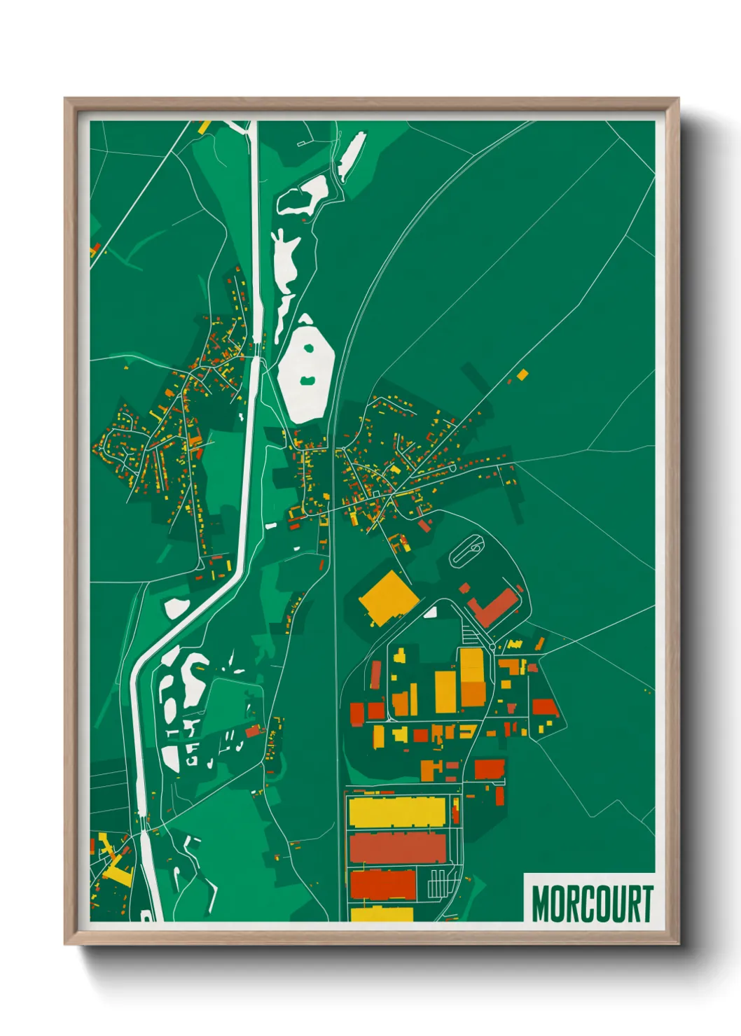 Une affiche de carte sur Morcourt