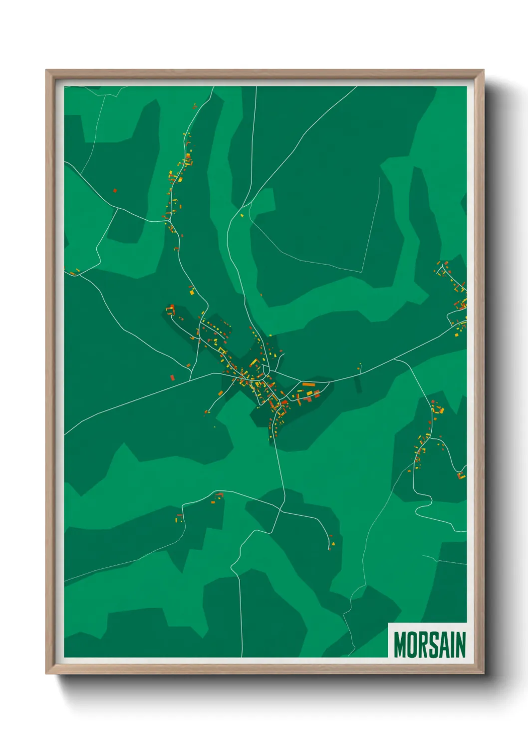 Une affiche de carte sur Morsain