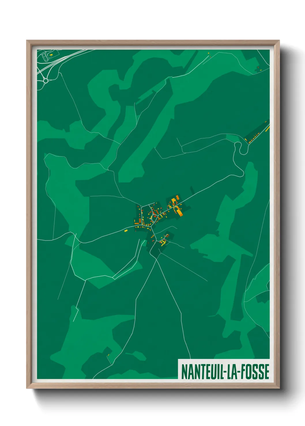 Une affiche de carte sur Nanteuil-la-Fosse