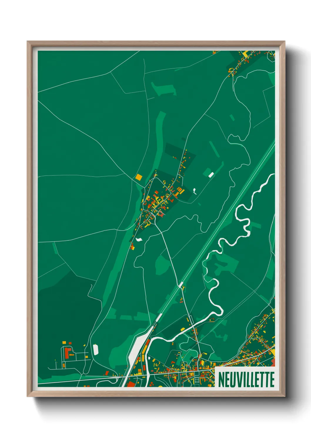 Une affiche de carte sur Neuvillette