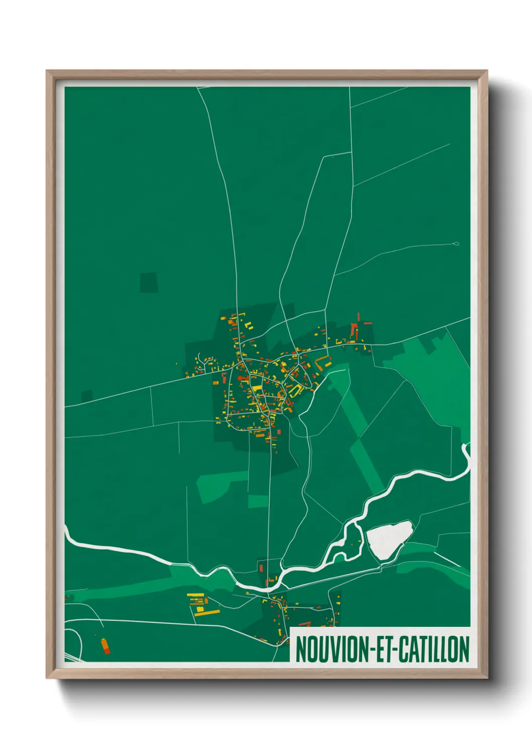 Une affiche de carte sur Nouvion-et-Catillon