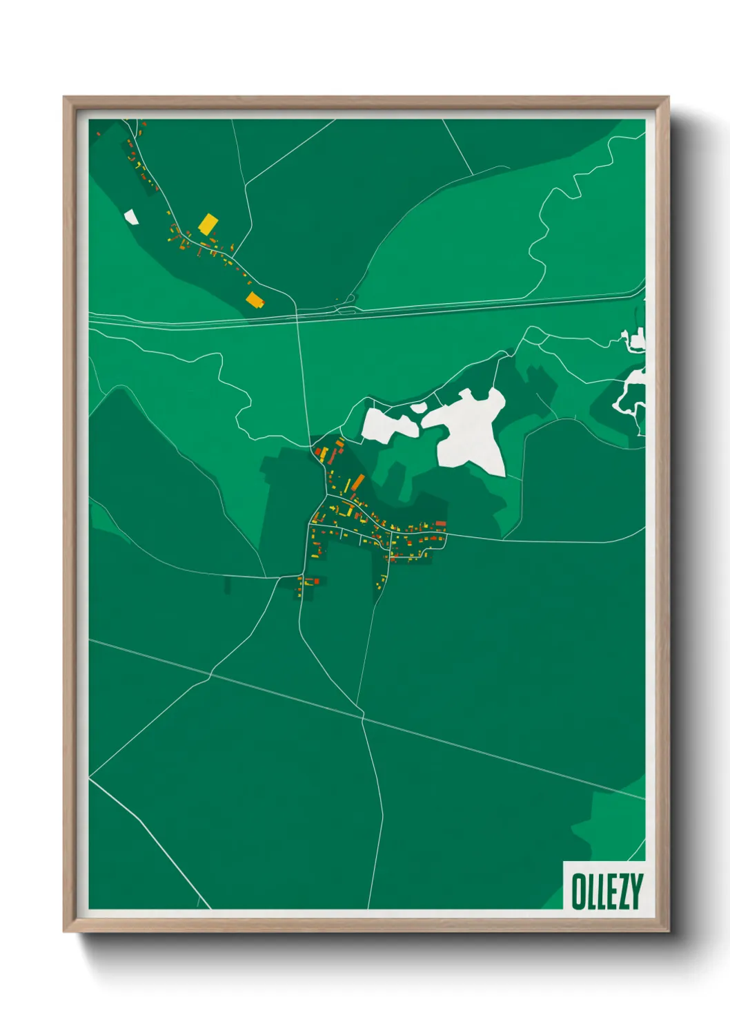 Une affiche de carte sur Ollezy