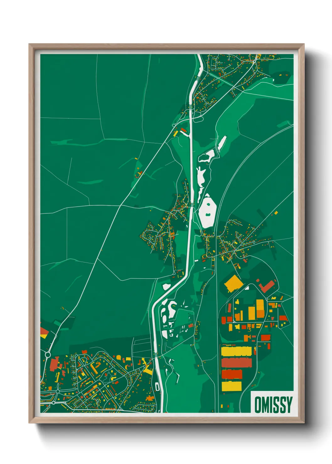 Une affiche de carte sur Omissy