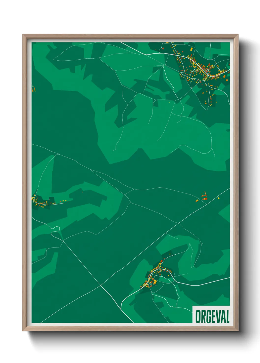 Une affiche de carte sur Orgeval