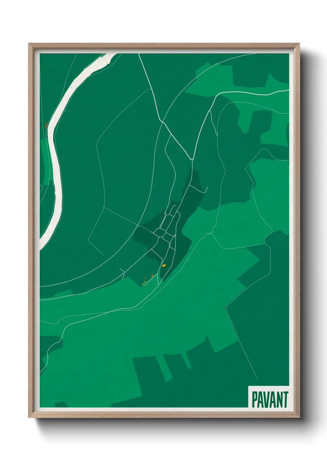 Une affiche de carte sur Pavant