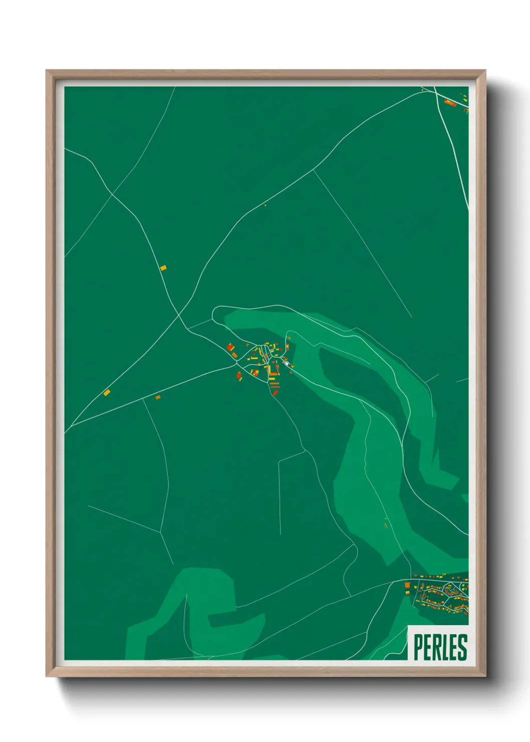 Une affiche de carte sur Perles