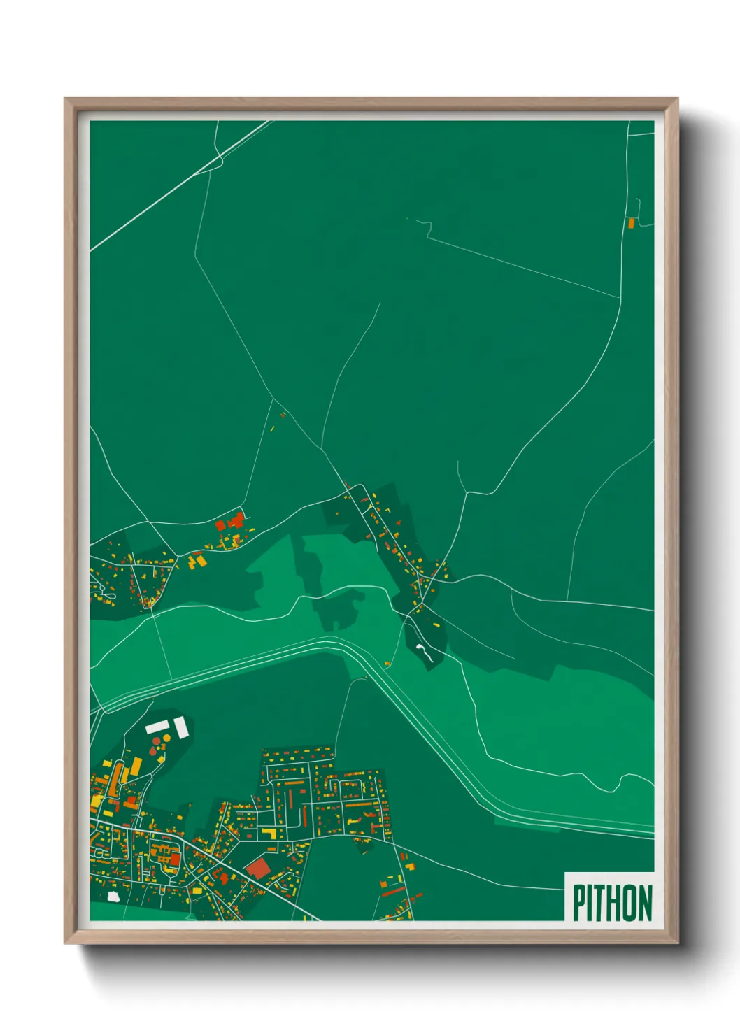 Une affiche de carte sur Pithon