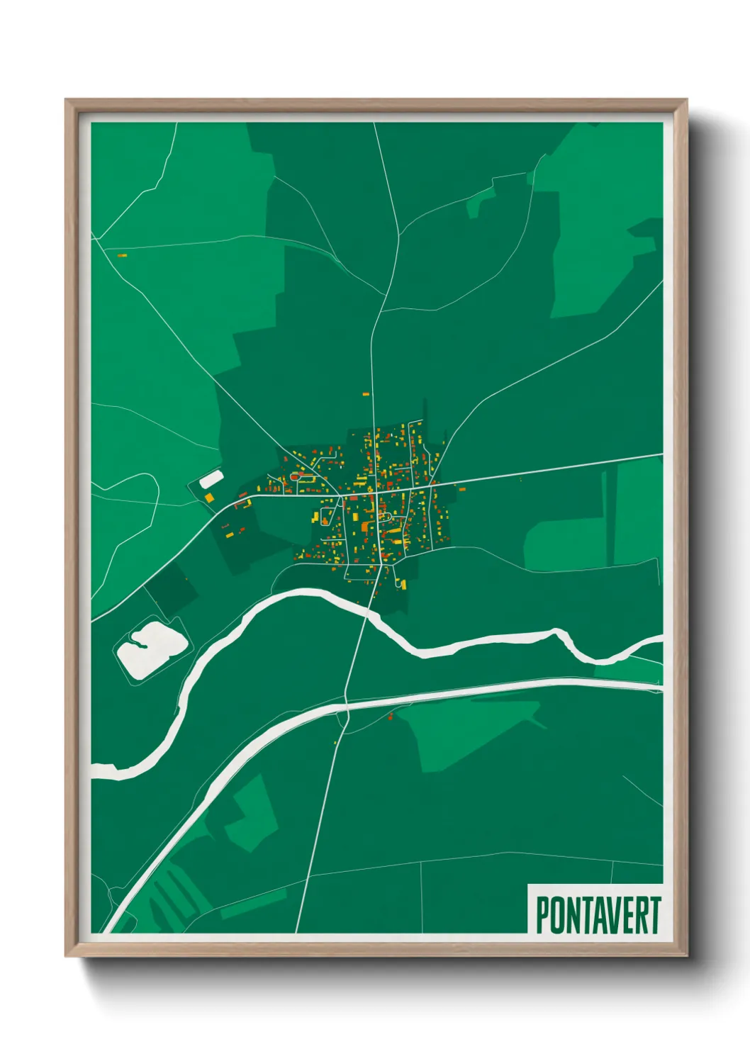 Une affiche de carte sur Pontavert