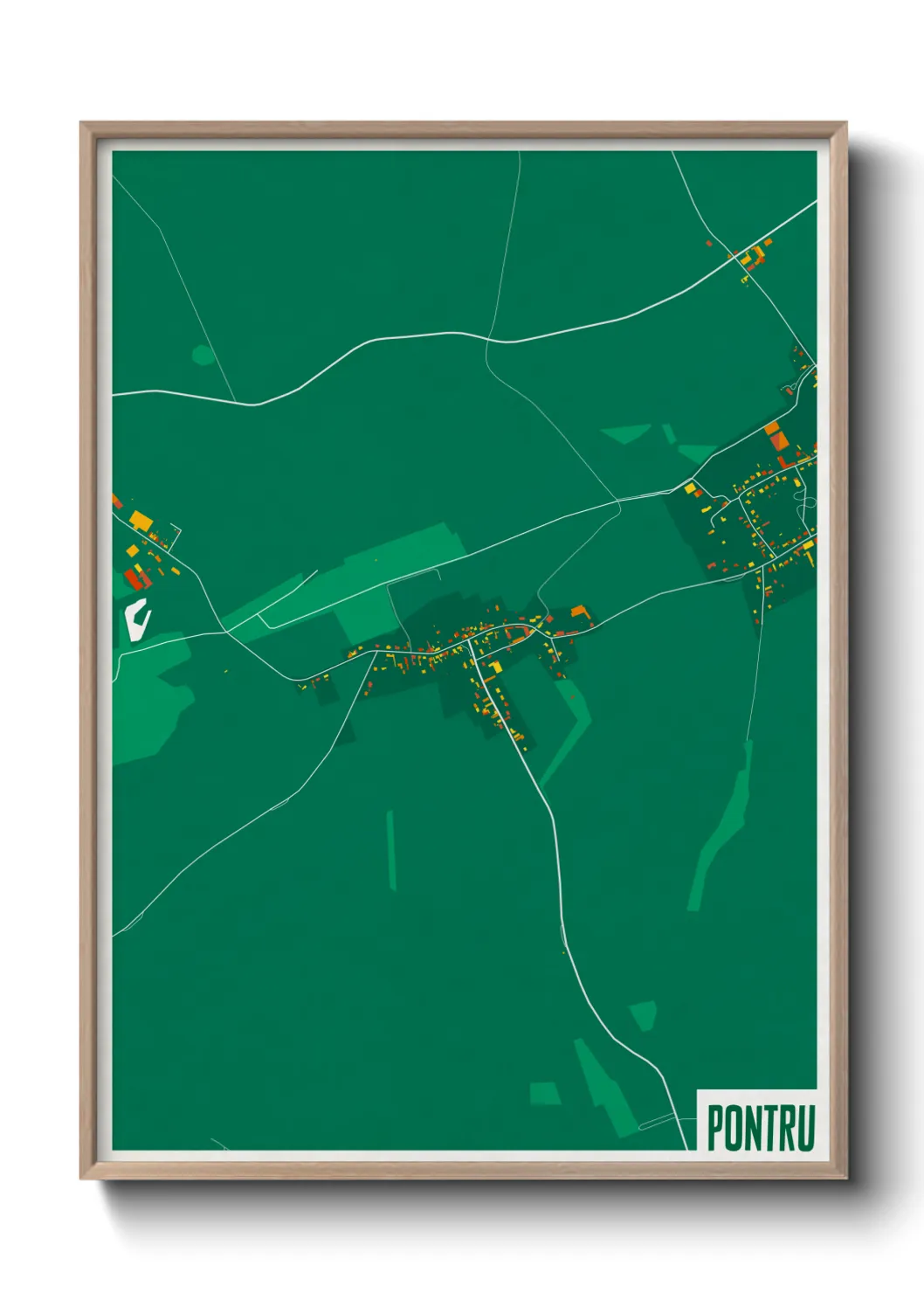 Une affiche de carte sur Pontru