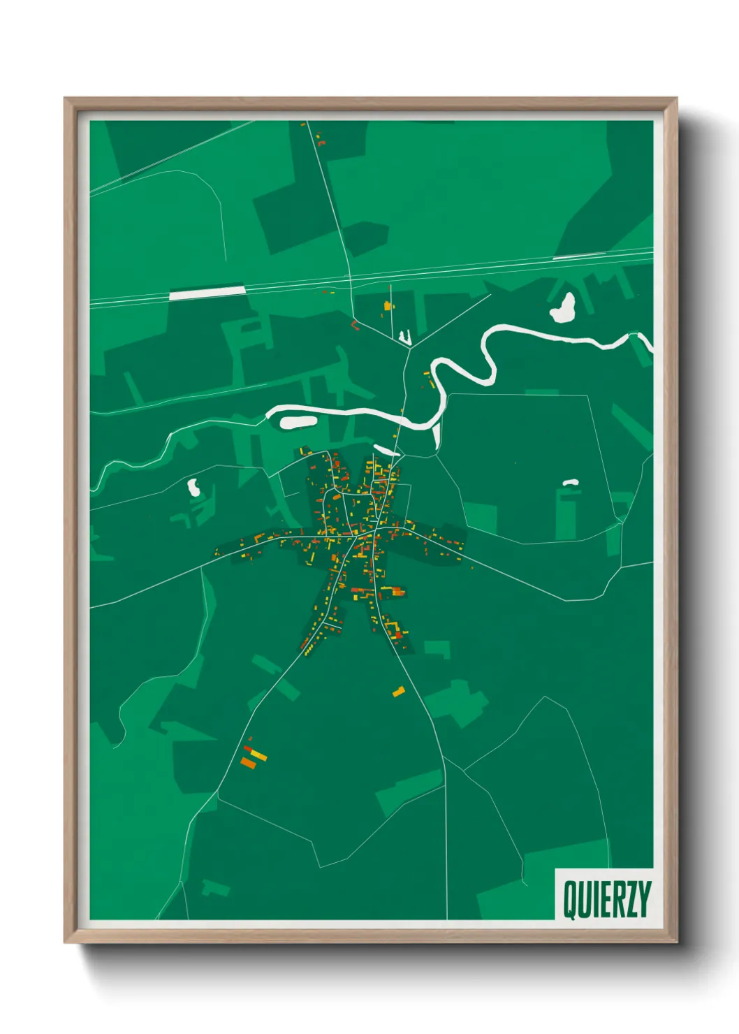 Une affiche de carte sur Quierzy