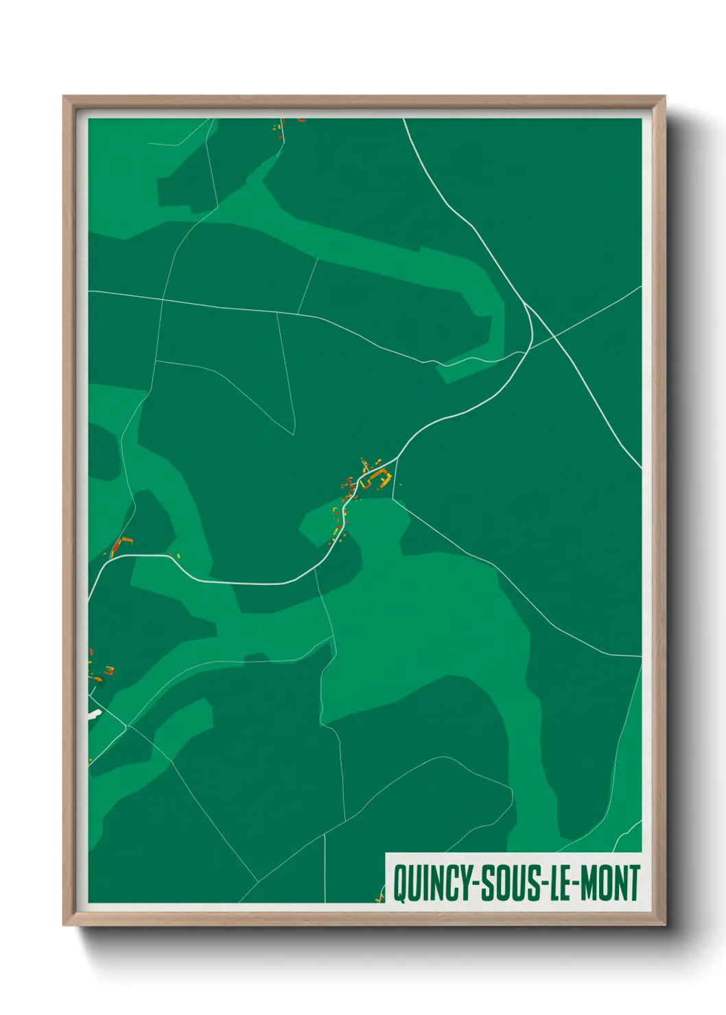 Une affiche de carte sur Quincy-sous-le-Mont