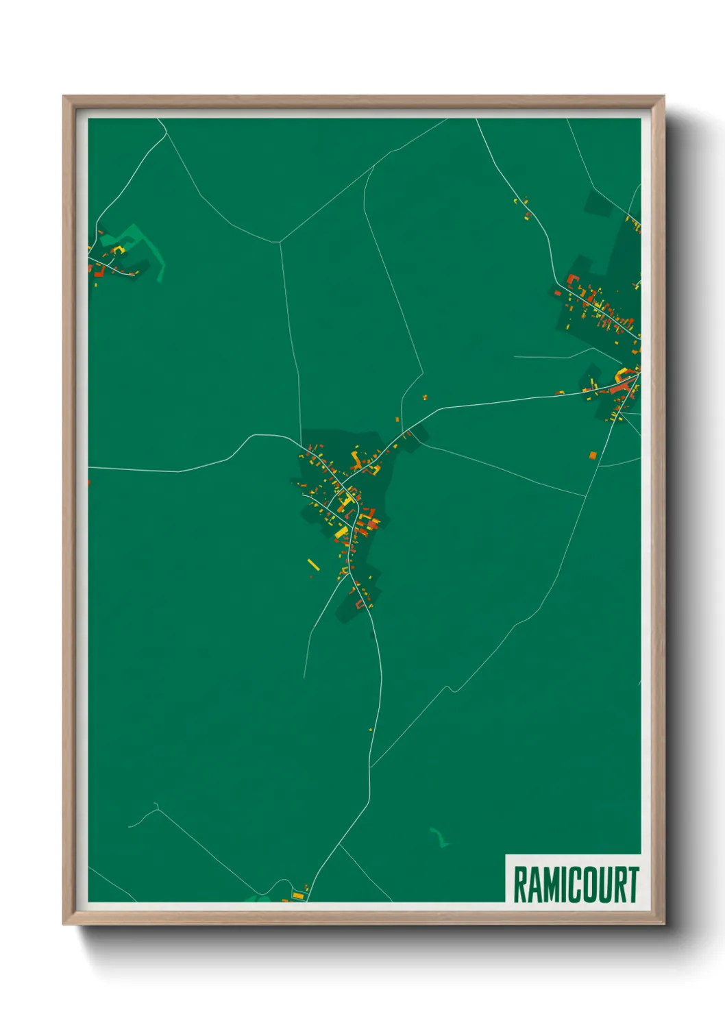 Une affiche de carte sur Ramicourt