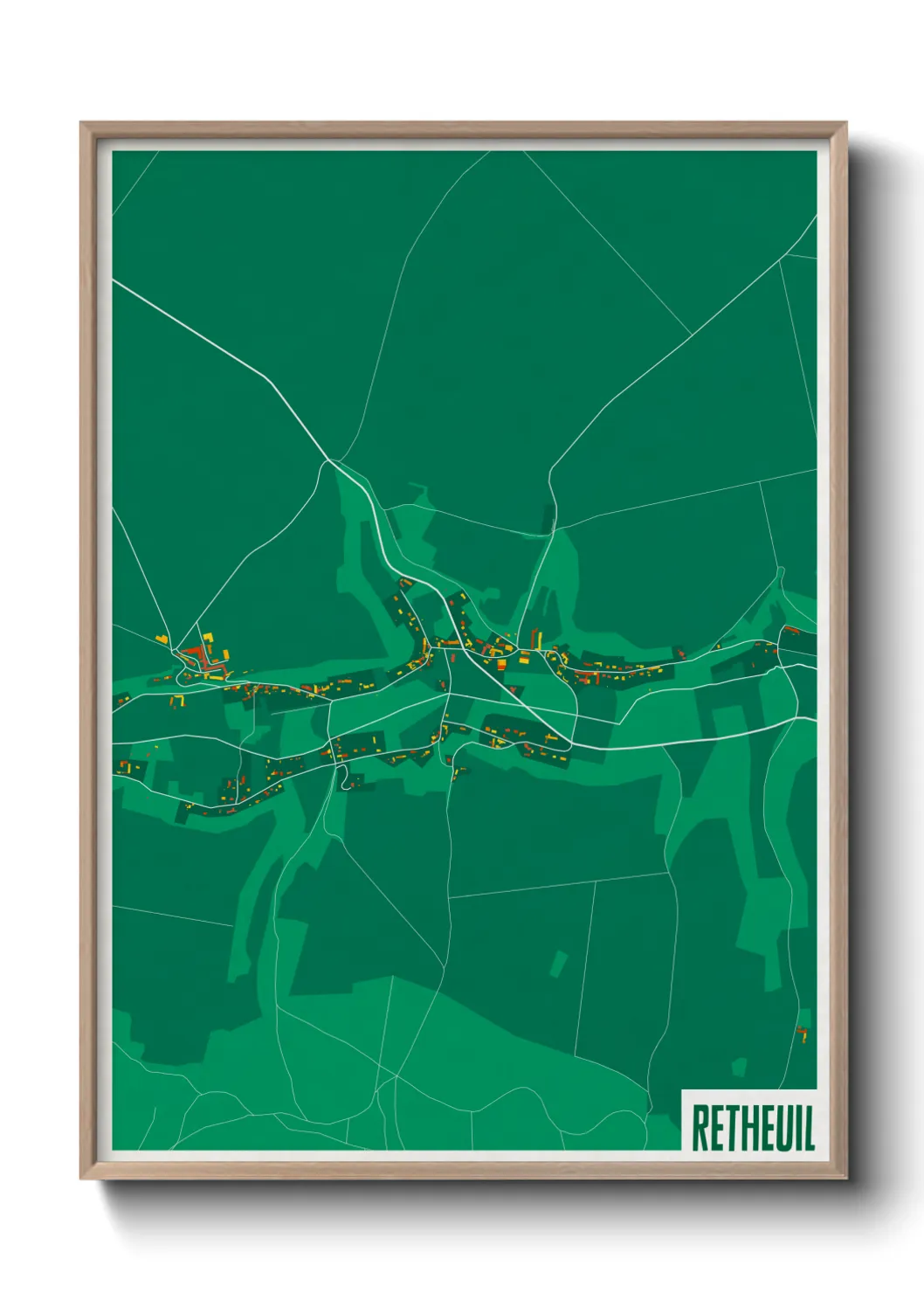Une affiche de carte sur Retheuil