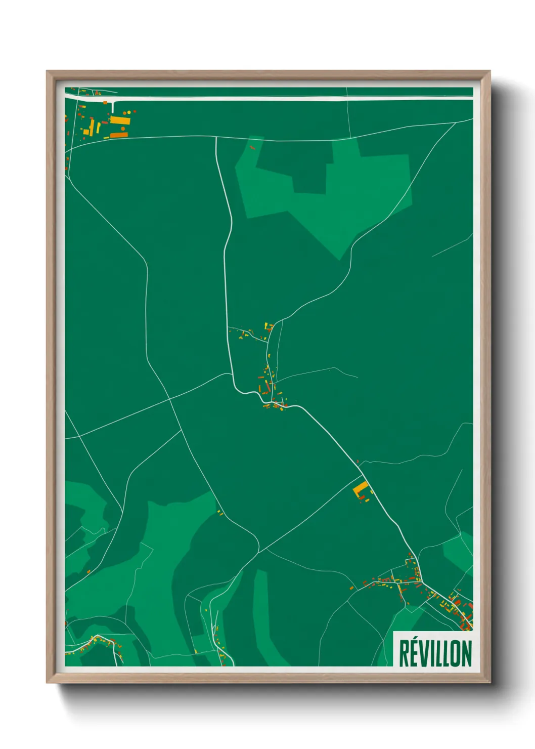 Une affiche de carte sur Révillon