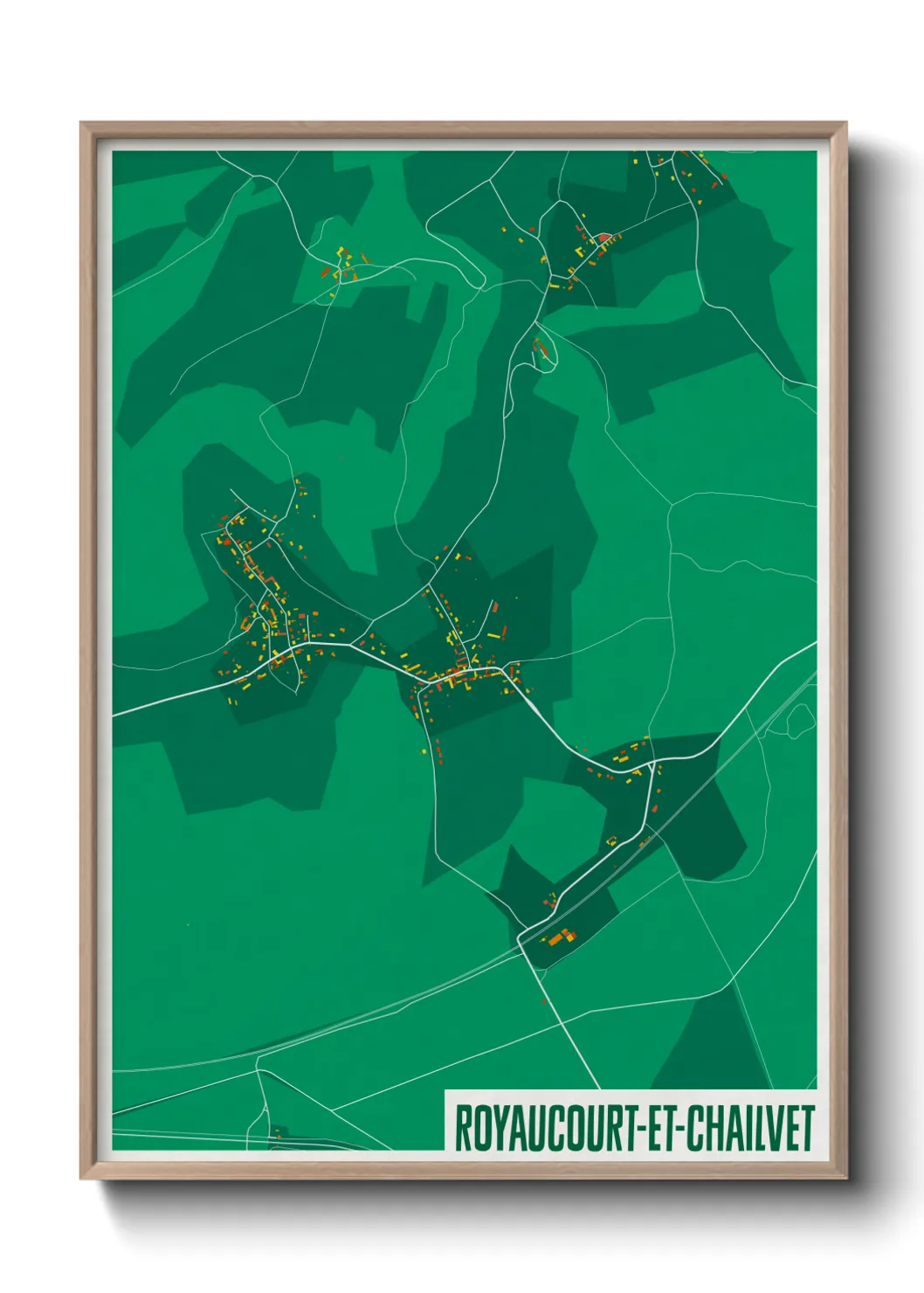 Un poster carteRoyaucourt-et-Chailvet