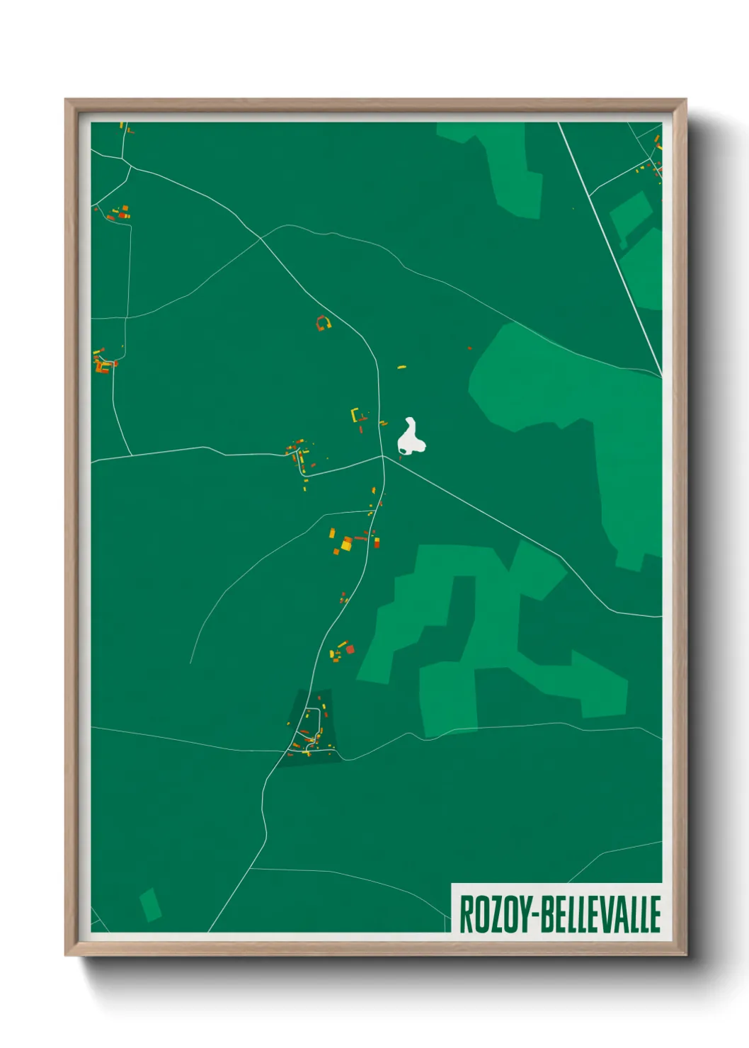 Une affiche de carte sur Rozoy-Bellevalle