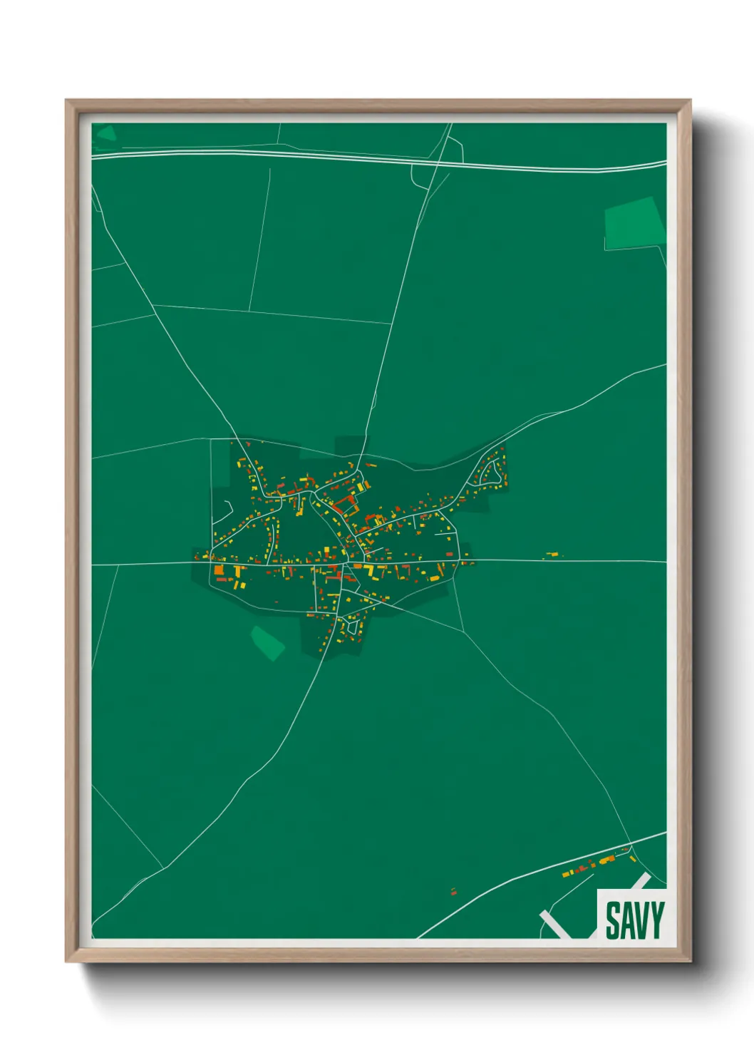 Une affiche de carte sur Savy