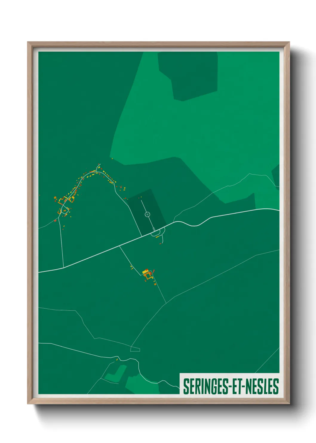 Une affiche de carte sur Seringes-et-Nesles