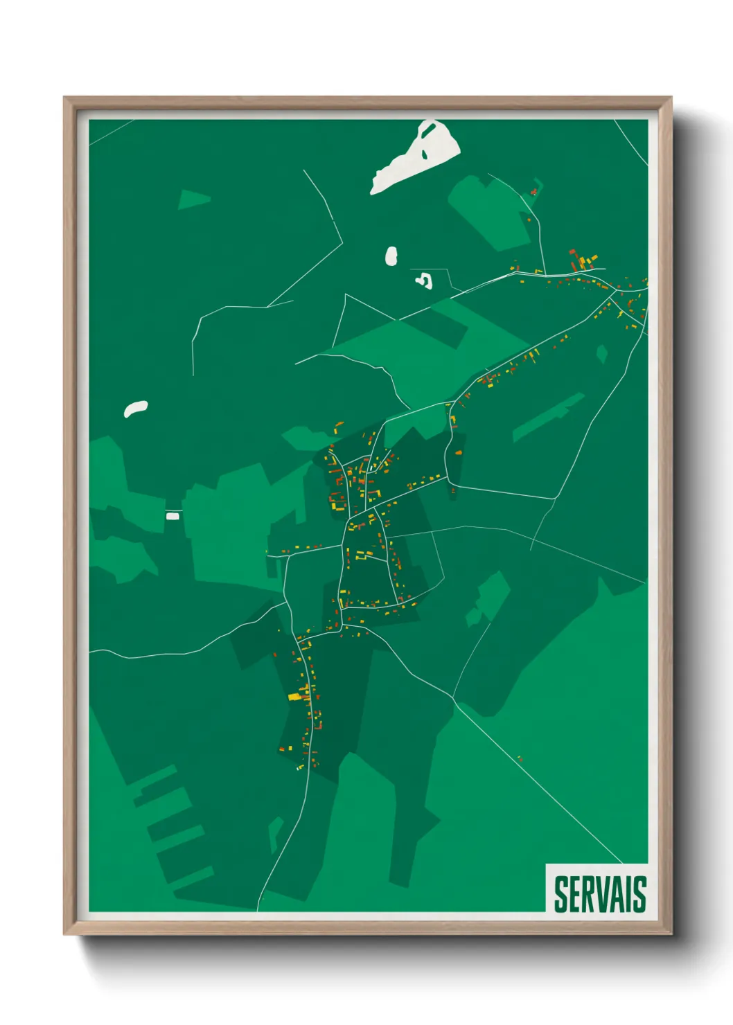 Une affiche de carte sur Servais