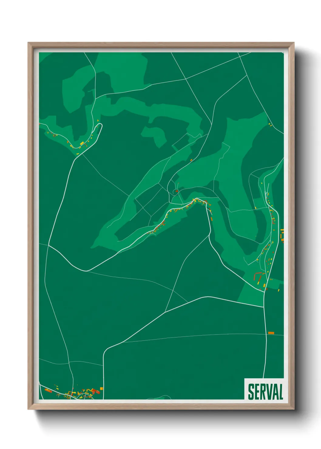 Une affiche de carte sur Serval