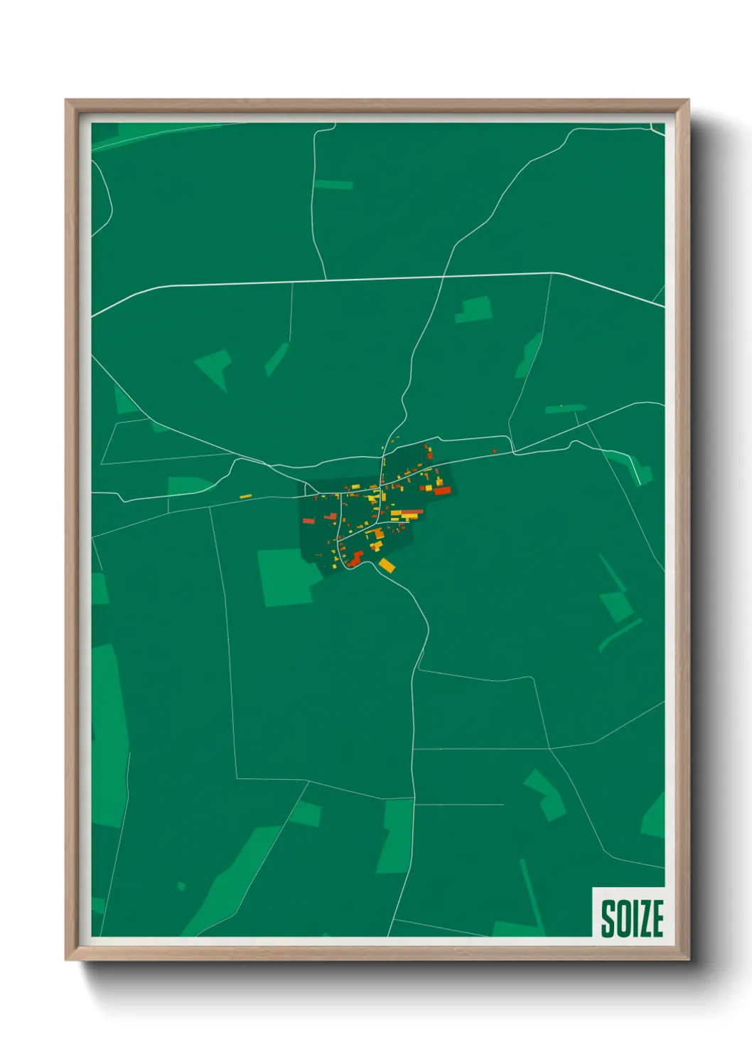 Une affiche de carte sur Soize