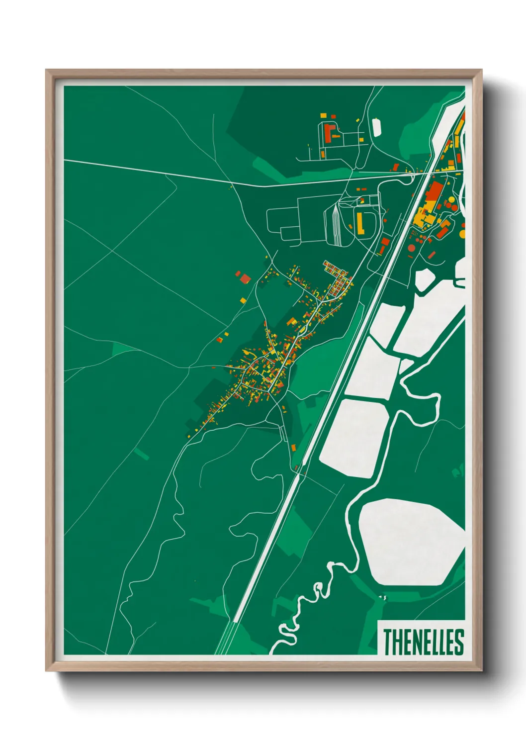 Une affiche de carte sur Thenelles