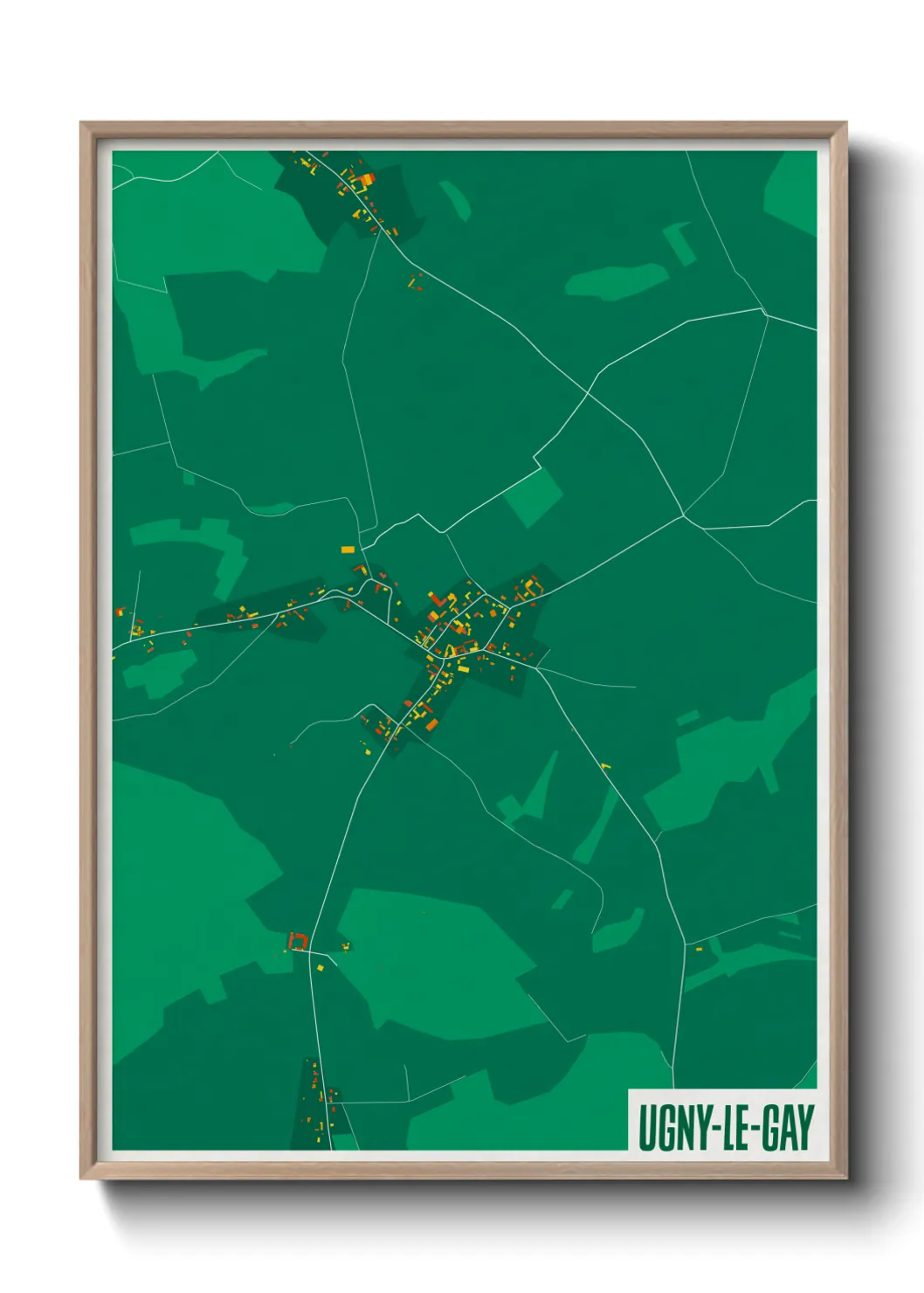 Une affiche de carte sur Ugny-le-Gay