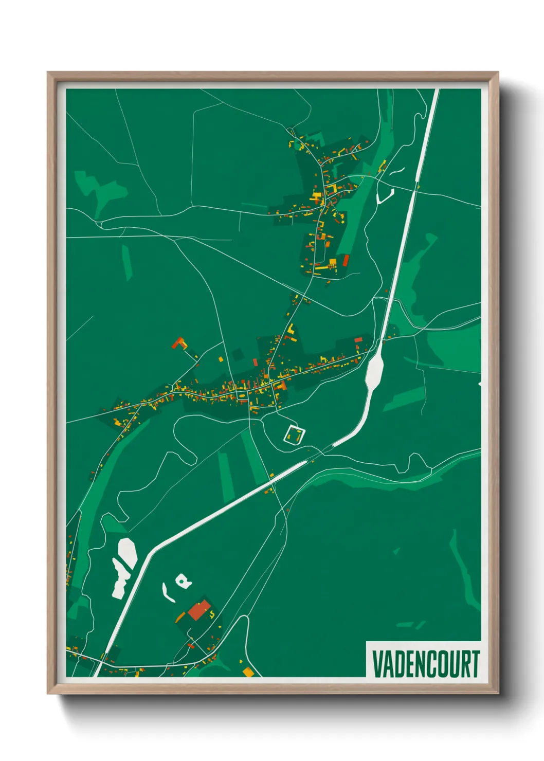 Une affiche de carte sur Vadencourt