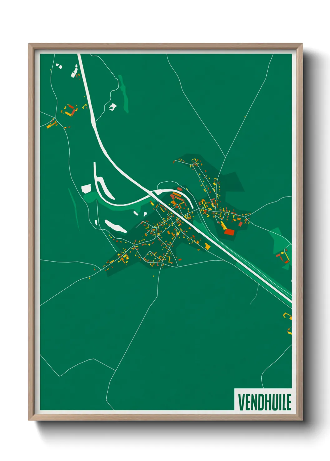 Une affiche de carte sur Vendhuile