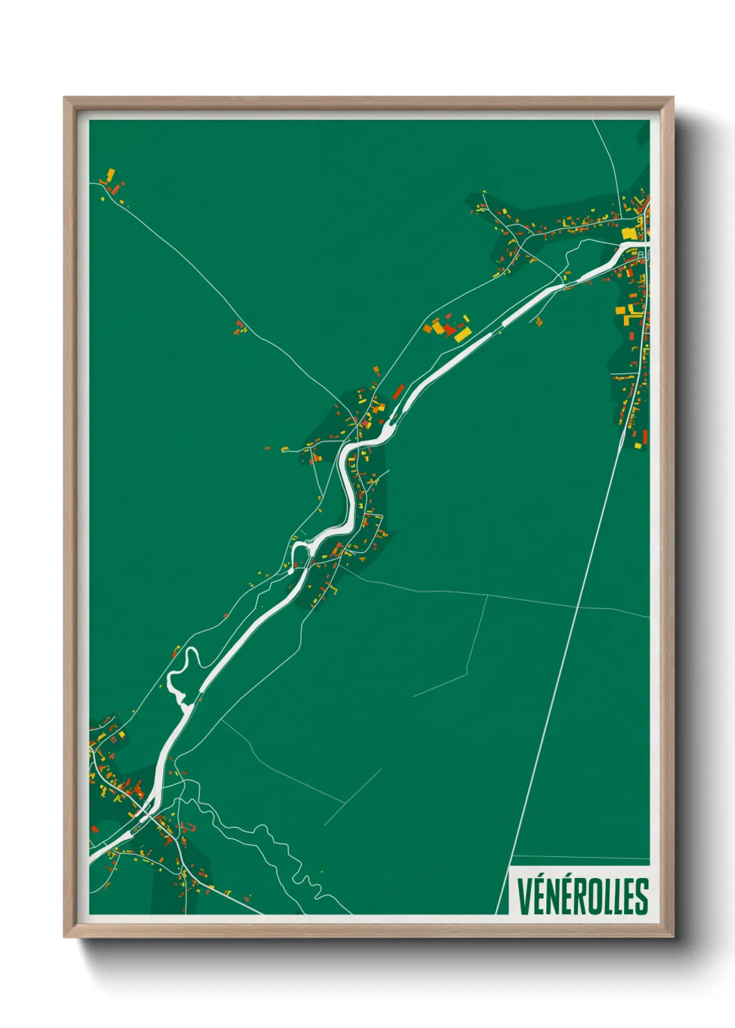 Une affiche de carte sur Vénérolles