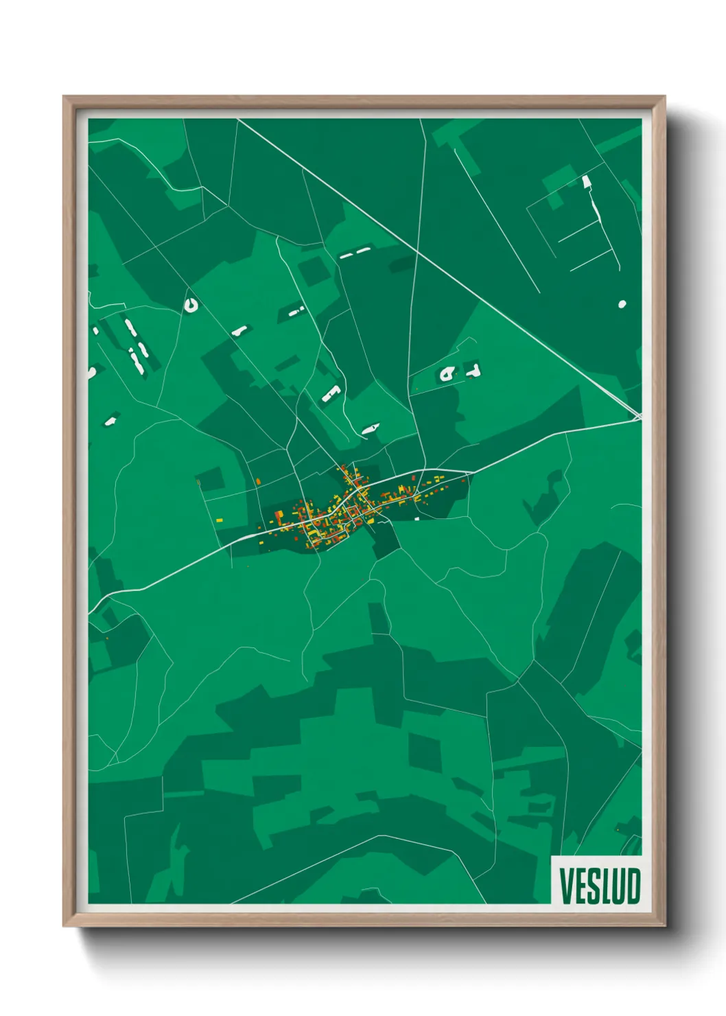 Une affiche de carte sur Veslud