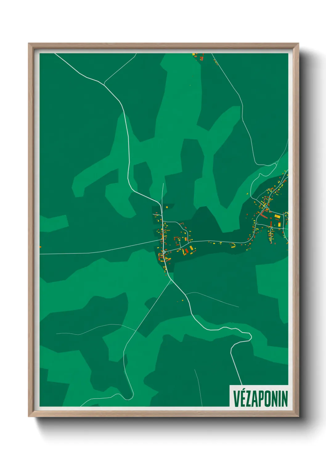 Une affiche de carte sur Vézaponin