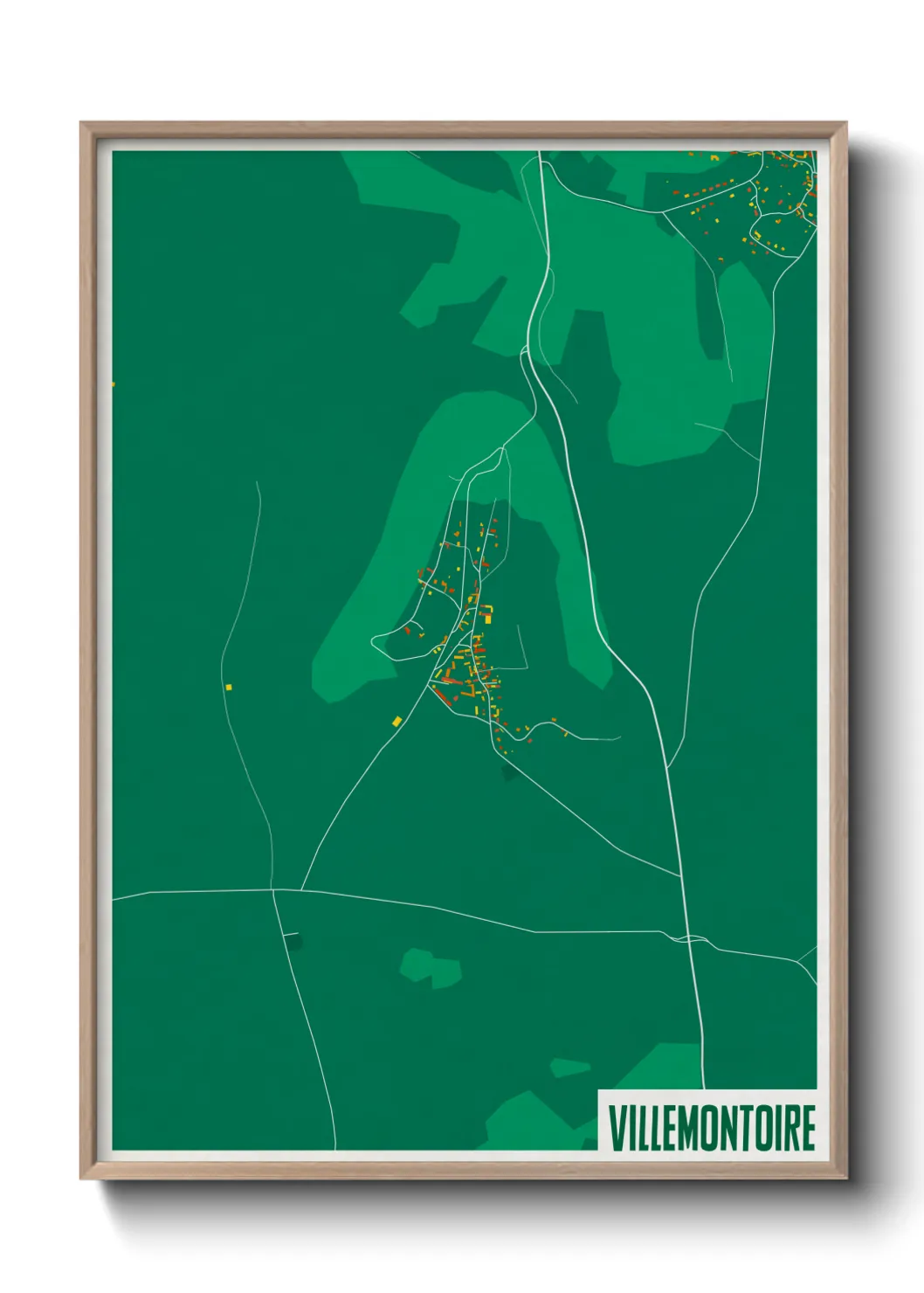 Une affiche de carte sur Villemontoire