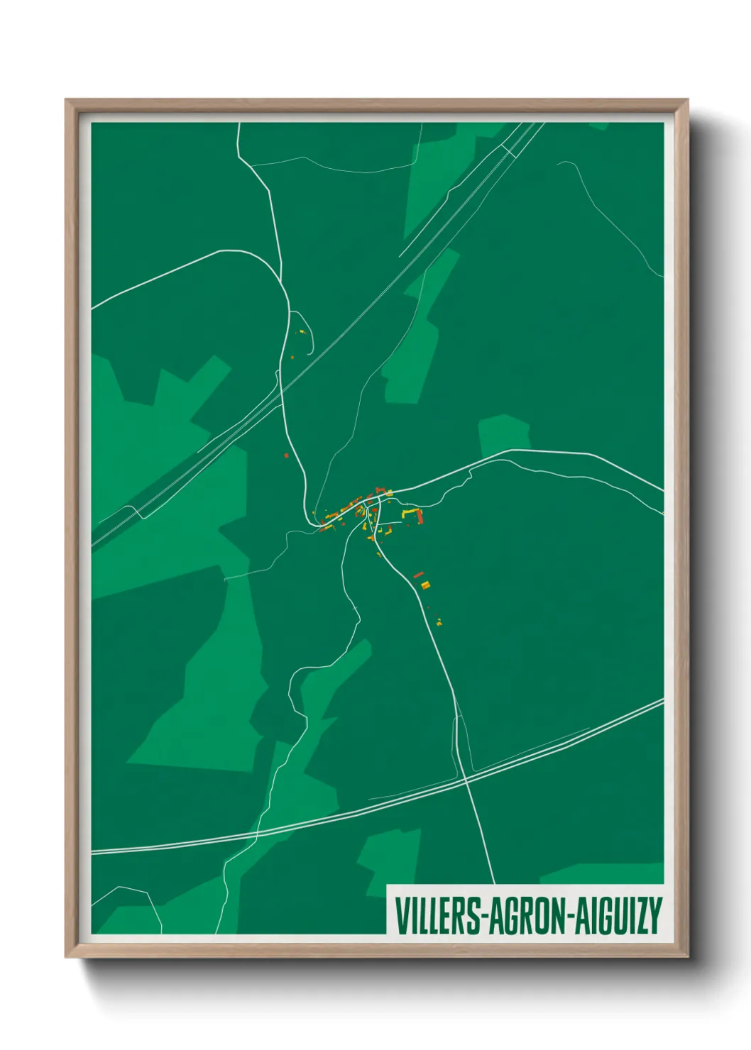 Un poster carteVillers-Agron-Aiguizy