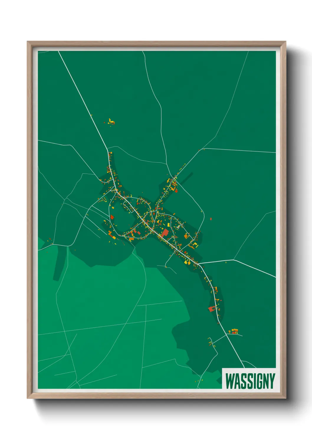 Une affiche de carte sur Wassigny