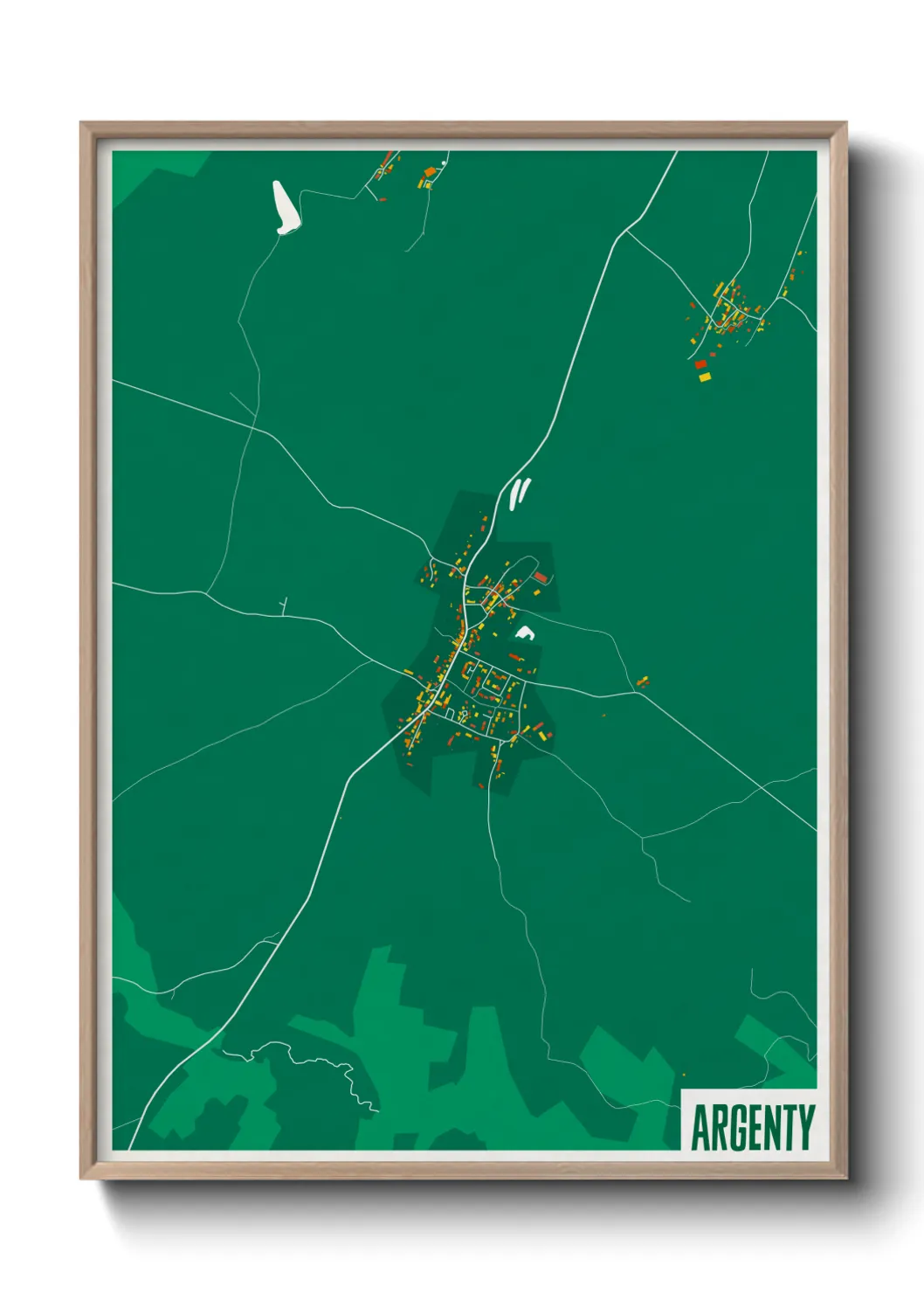 Une affiche de carte sur Argenty