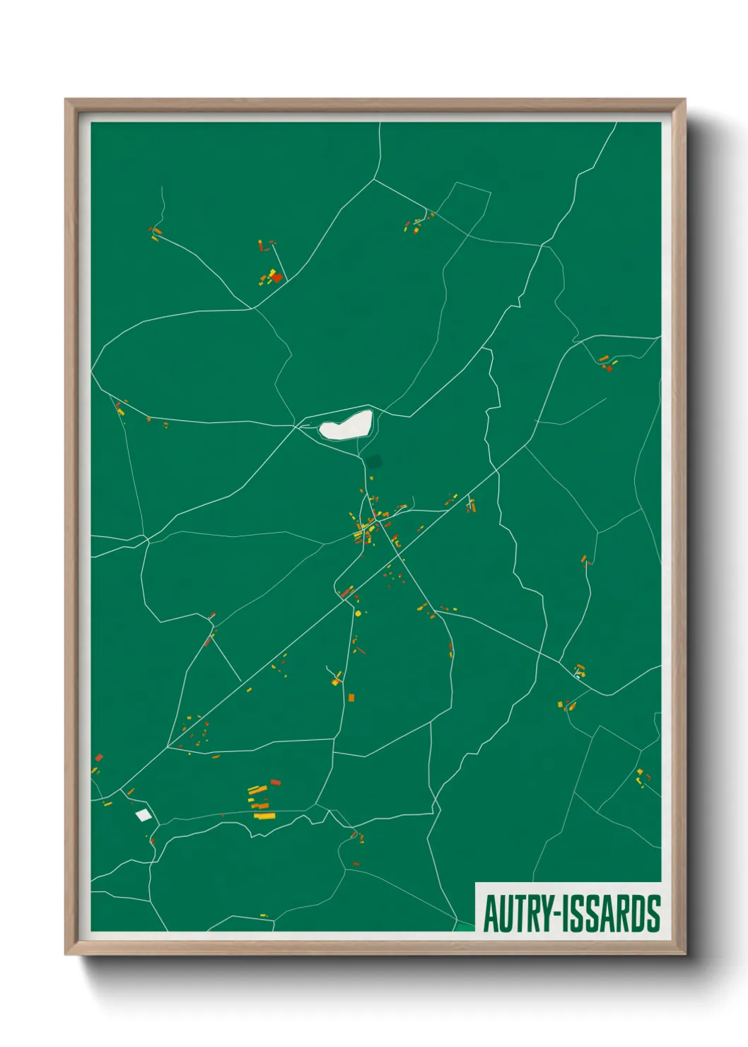 Une affiche de carte sur Autry-Issards