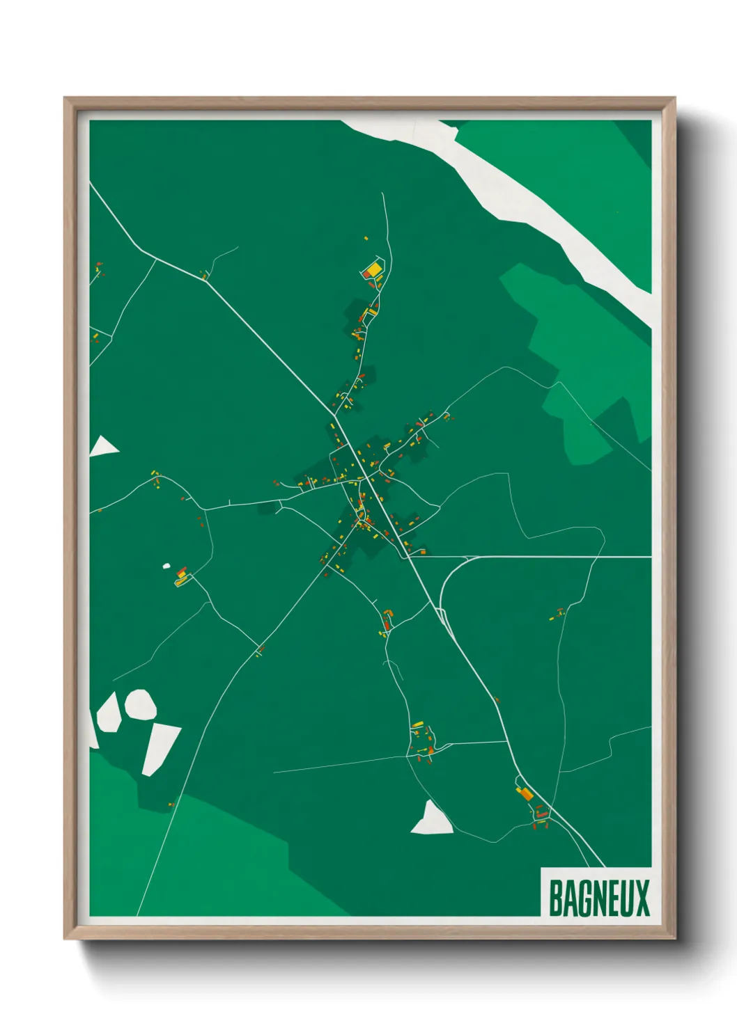 Une affiche de carte sur Bagneux