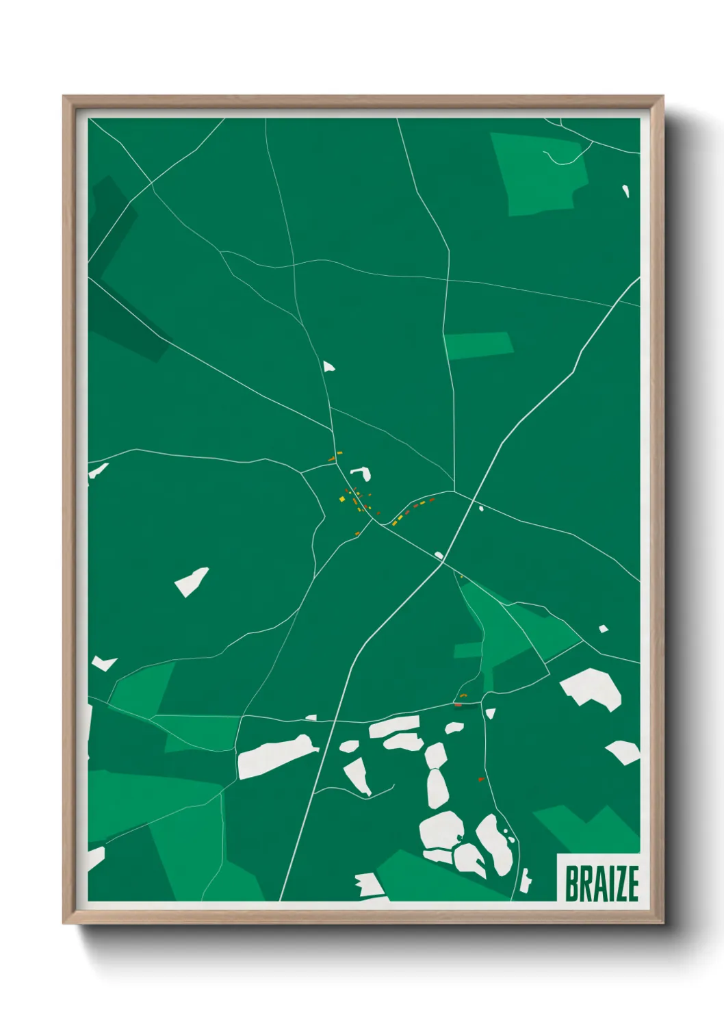 Une affiche de carte sur Braize