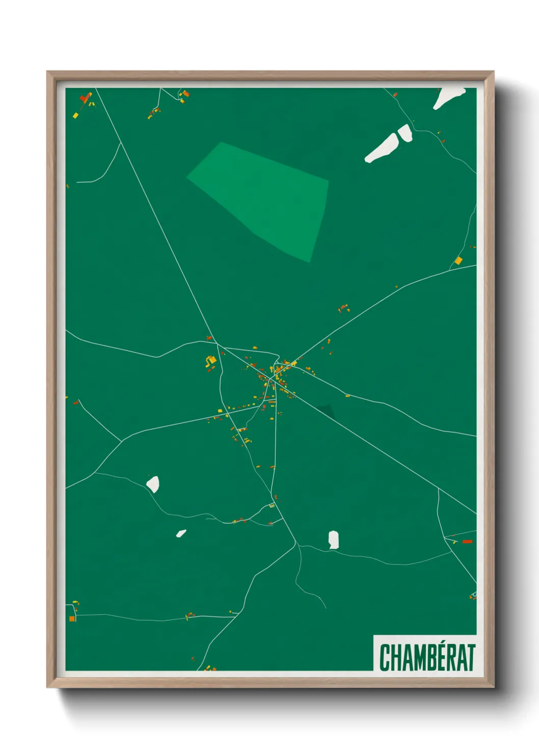 Une affiche de carte sur Chambérat