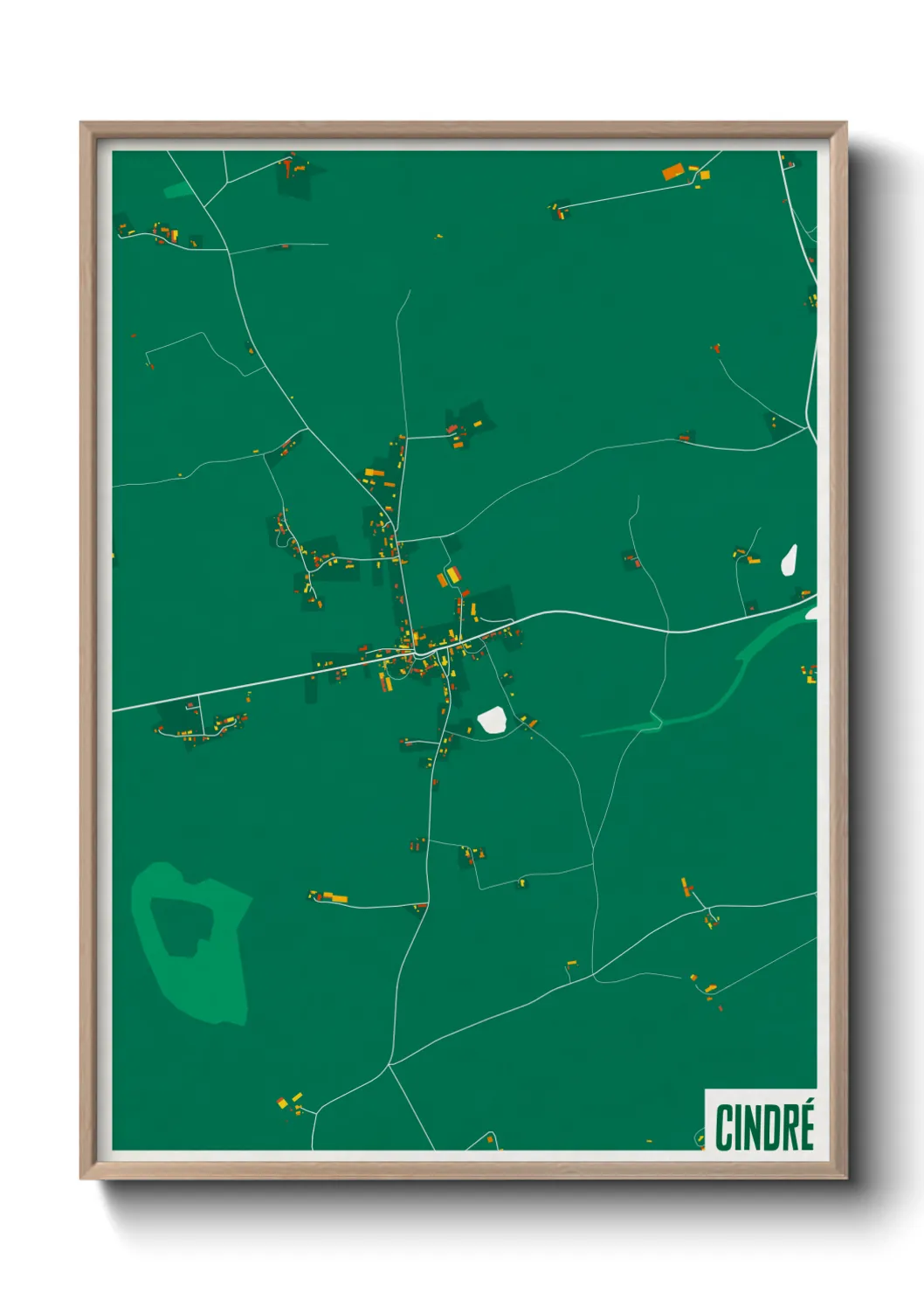 Une affiche de carte sur Cindré