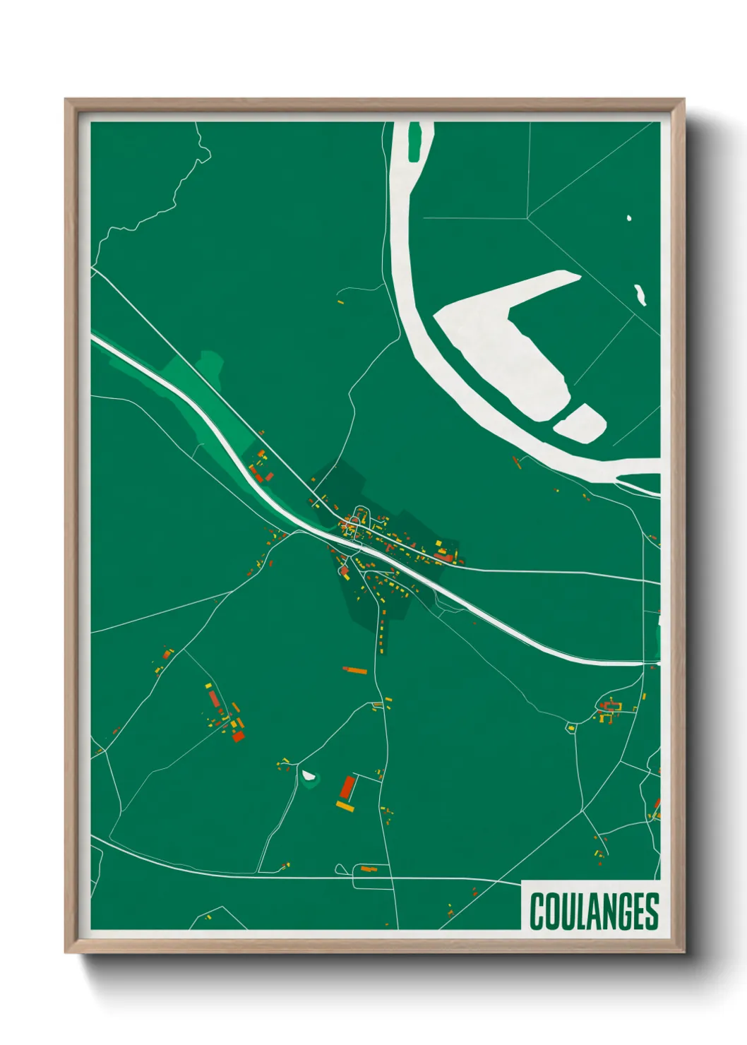 Une affiche de carte sur Coulanges