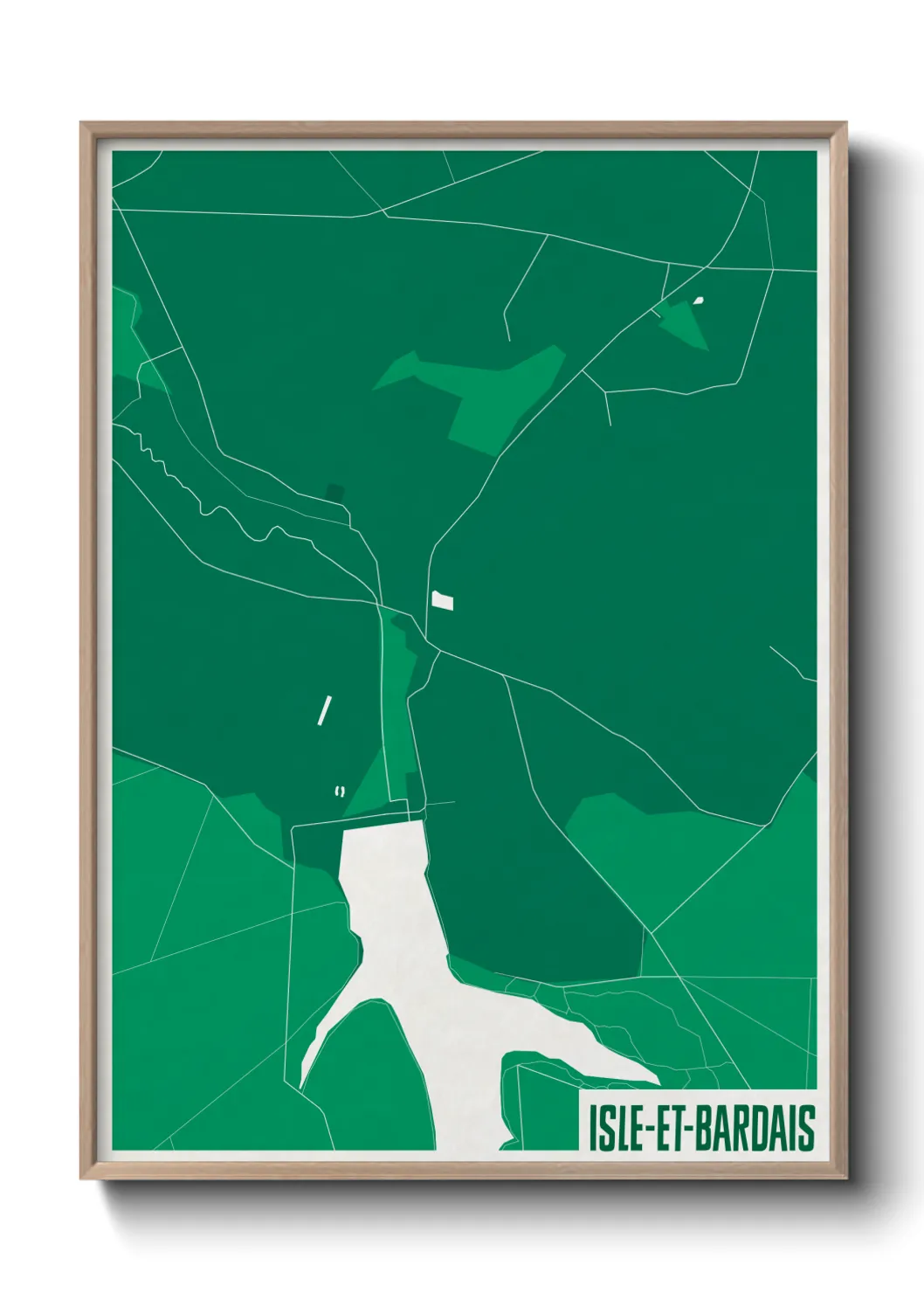 Une affiche de carte sur Isle-et-Bardais