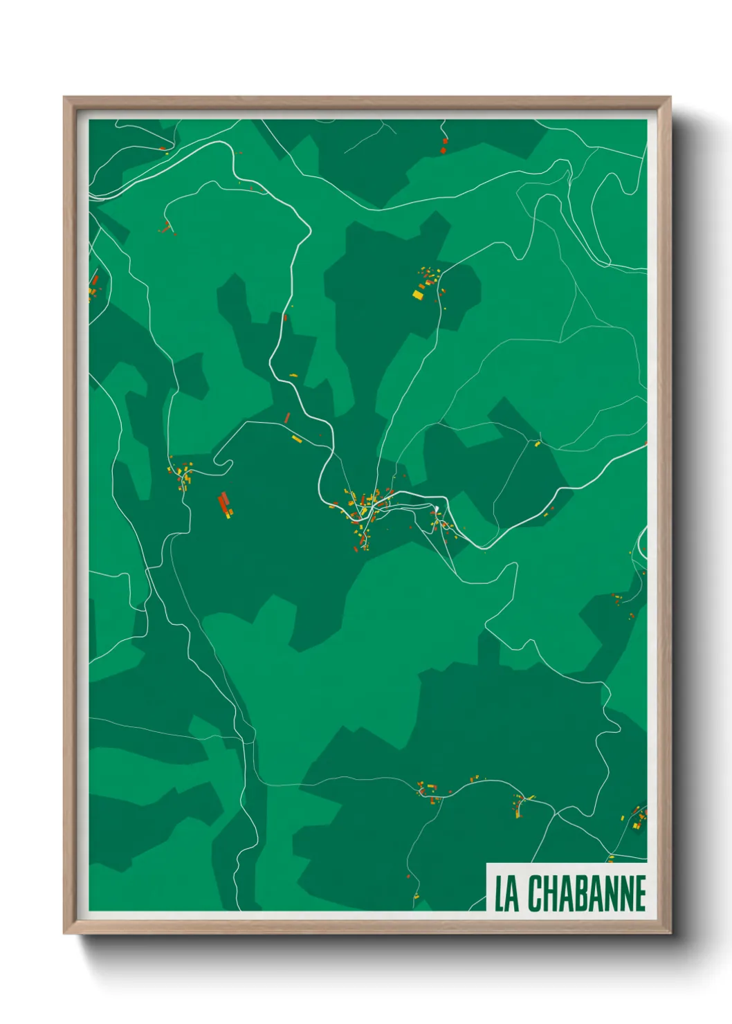 Une affiche de carte sur La Chabanne