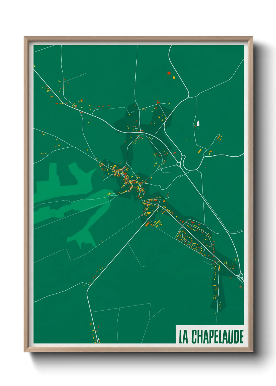 Une affiche de carte sur La Chapelaude