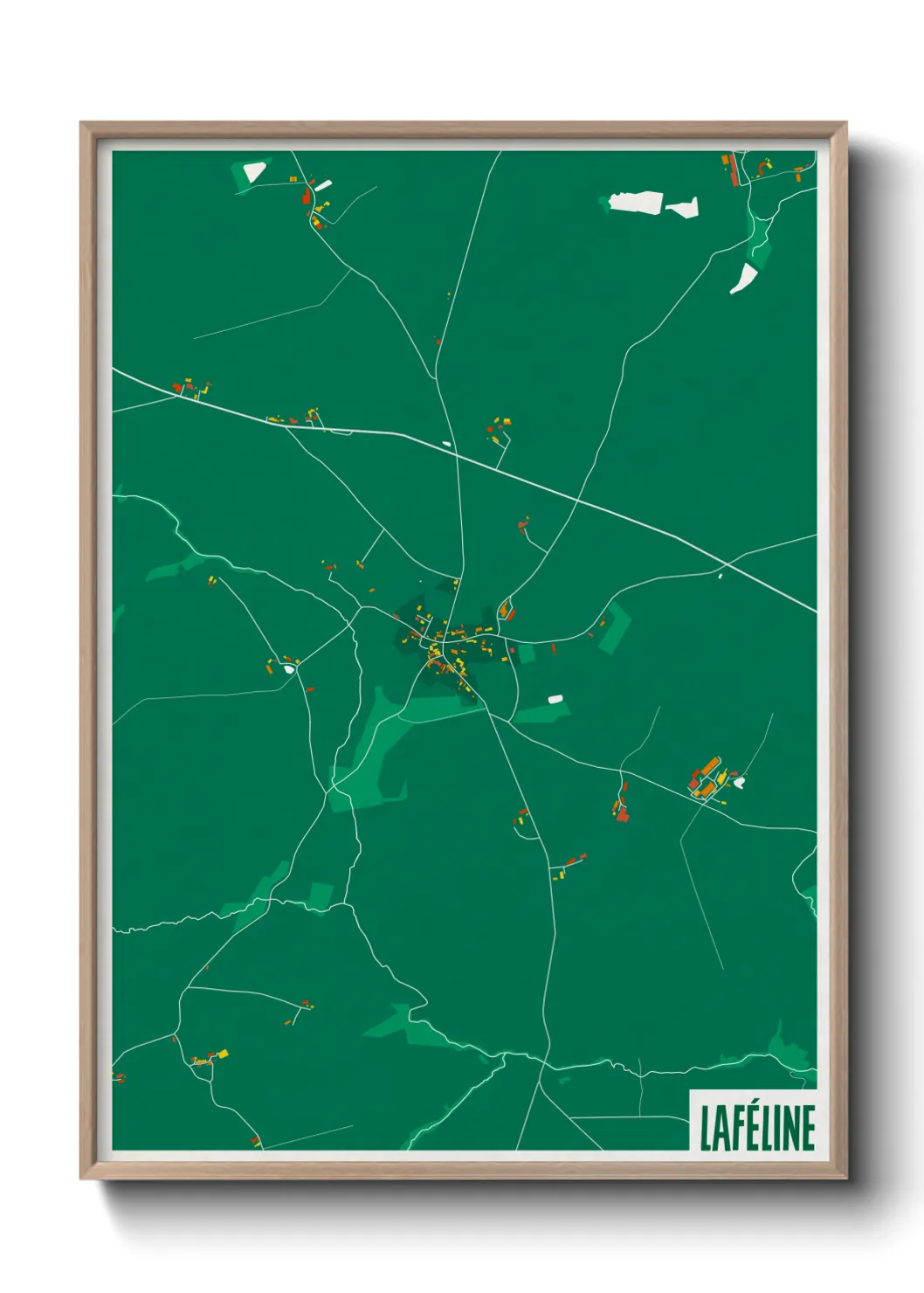 Une affiche de carte sur Laféline