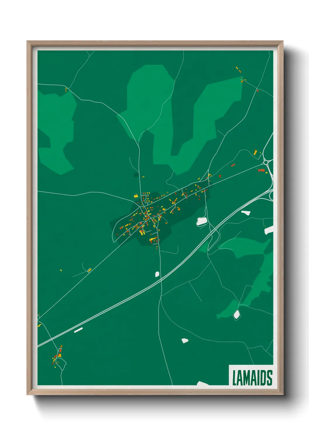 Une affiche de carte sur Lamaids